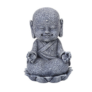 SEATED JIZO WITH HANDS IN OM