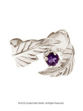 AMETHYST FEATHER RING