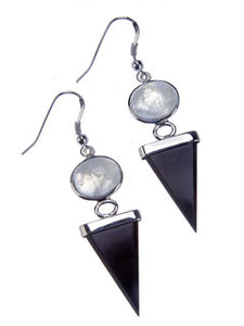 BLACK ONYX MOONSTONE EARRINGS